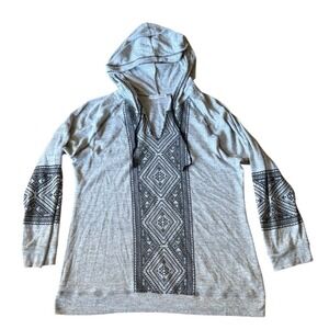 Lola‎ Grace Women's 2XL Gray Long Sleeve Lightweight Hoodie Casual boho festival